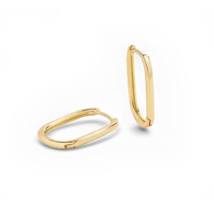 Retro Box Huggie Hoop Earrings