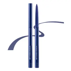 eyeliner pencil retractable eyeliner creamy pigmented smudge proof eye liner pen shimmer Dark Blue