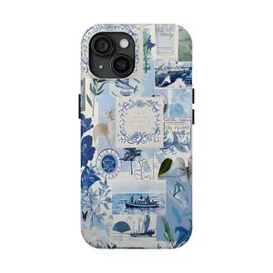 Blue Coastal Coquette Collage Phone Case 11-17