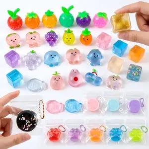 Cute Fidget Toy Mystery Box Squishy Mochi! Kawaii Cat Paw Strawberry Teddy Bear Banana Sea Bream Oreo Ice Block Antistress Stress Relief, Total:25 Different Items | Each Design Equal Probability = 4% | No Rare/No Hidden | All Items Same Value