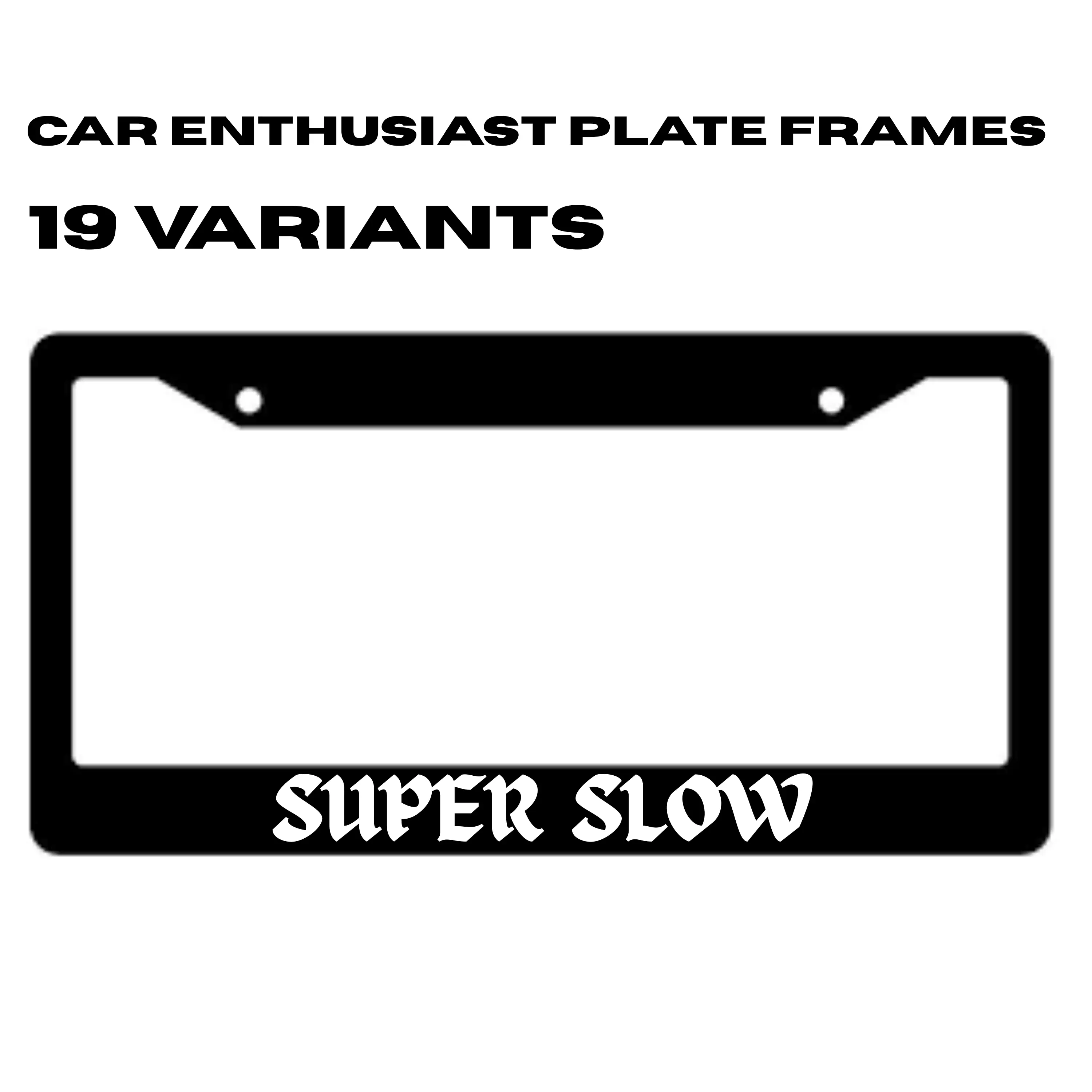 Automotive Plate Frames, Car Enthusiast Vehicle Number Plate Holders for Car Exterior Accessories