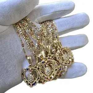 Tortoise Heart Pendant 1.5-inch with Multi Color Zirconia 3mm Three Color 20-inch Copper Laminated 14-karat Necklace not water resistant