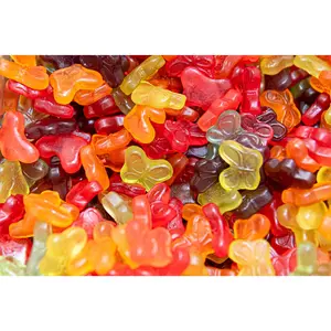 Gummy Mini Butterfly Shaped Candy - Sweet and Soft Candy with Fruity Flavors - 4 oz & 8 oz & 1 lb Bag Snack Bonbon