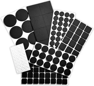 148 Piece Black Non-Slip Furniture Pads EVA Material Self Adhesive Noise Reducing Durable Felt Pads for Chairs Tables Floors Protects Against Scratches Damage Easy Application No Sticky Residue
