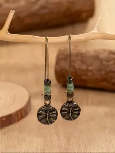 Vintage Turquoise Texture Design Dangle Earrings, Boho Style Jewelry for Women & Girls, Trendy All-match & Exquisite Jewelry for Birthday Gift