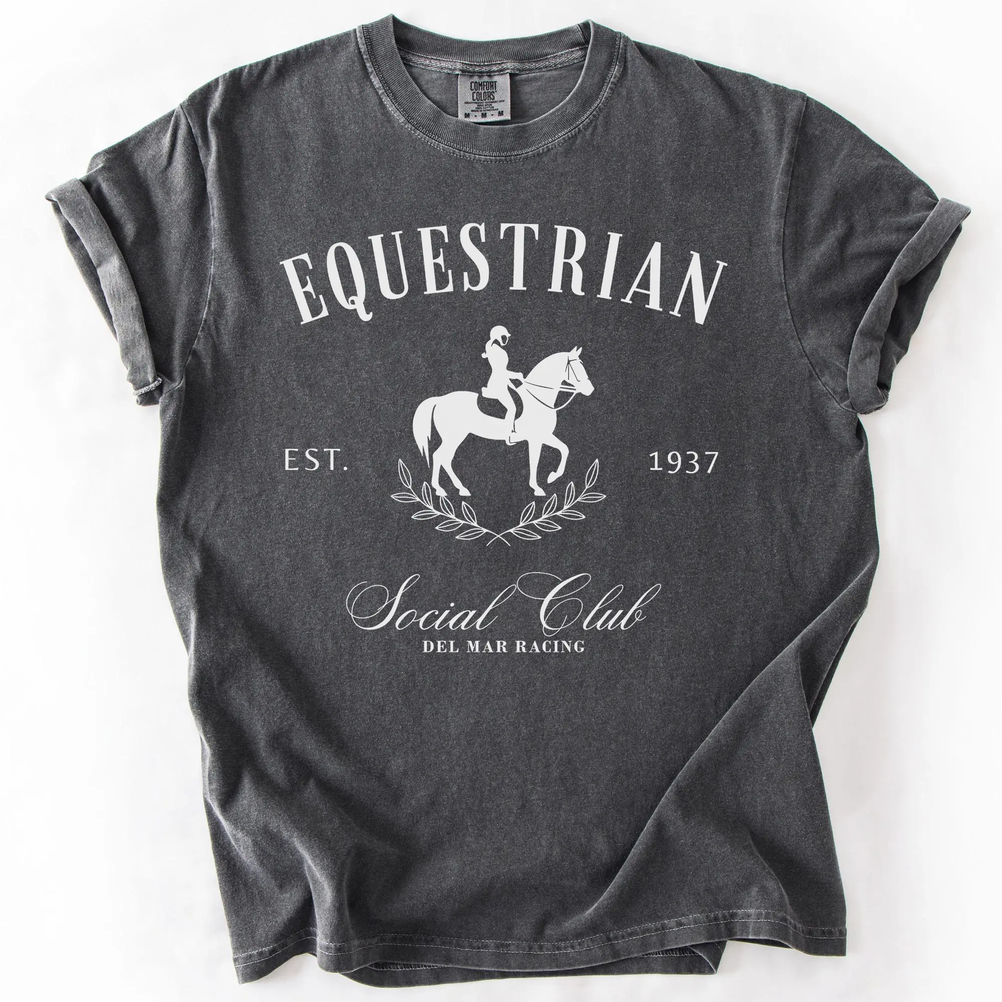 Comfort Colors Equestrian Social Club Shirt, Horse Head Shirt, Horse Owner Gift, Gift for Horse Lover, Horse Rider Gifts