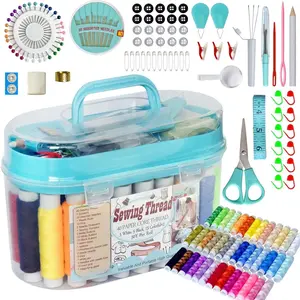 40 Spools of Sewing Thread, Box Portable Basic Sewing Repair Kits for Beginners Traveler