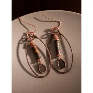 Boho Style Vintage Beads Decor Dangle Earrings, Statement Earrings, Fashionable Jewelry for Women, Trendy All-match & Exquisite Jewelry for Birthday Gift