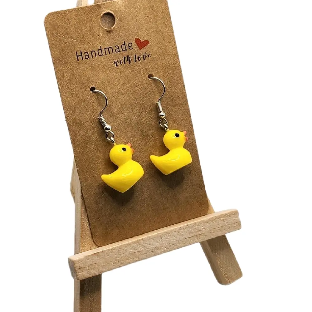 Rubber Ducky Earrings - Durable Resin Material, Lightweight & Eye-Catching Unisex Accessory, Fun Playful Design for Everyday Wear
