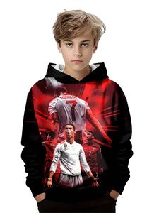 new arrival 3d print long sleeve sports top for boys, stylish & cool design, comfortable outdoor casual wear for spring & fall seasons