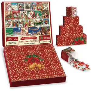 Christmas Advent Calendar Puzzle 1000 Piece for Adult, Christmas Countdown Calendar 2025 Jigsaw Puzzle, Holiday Santa Puzzle for Adult 1000 Piece