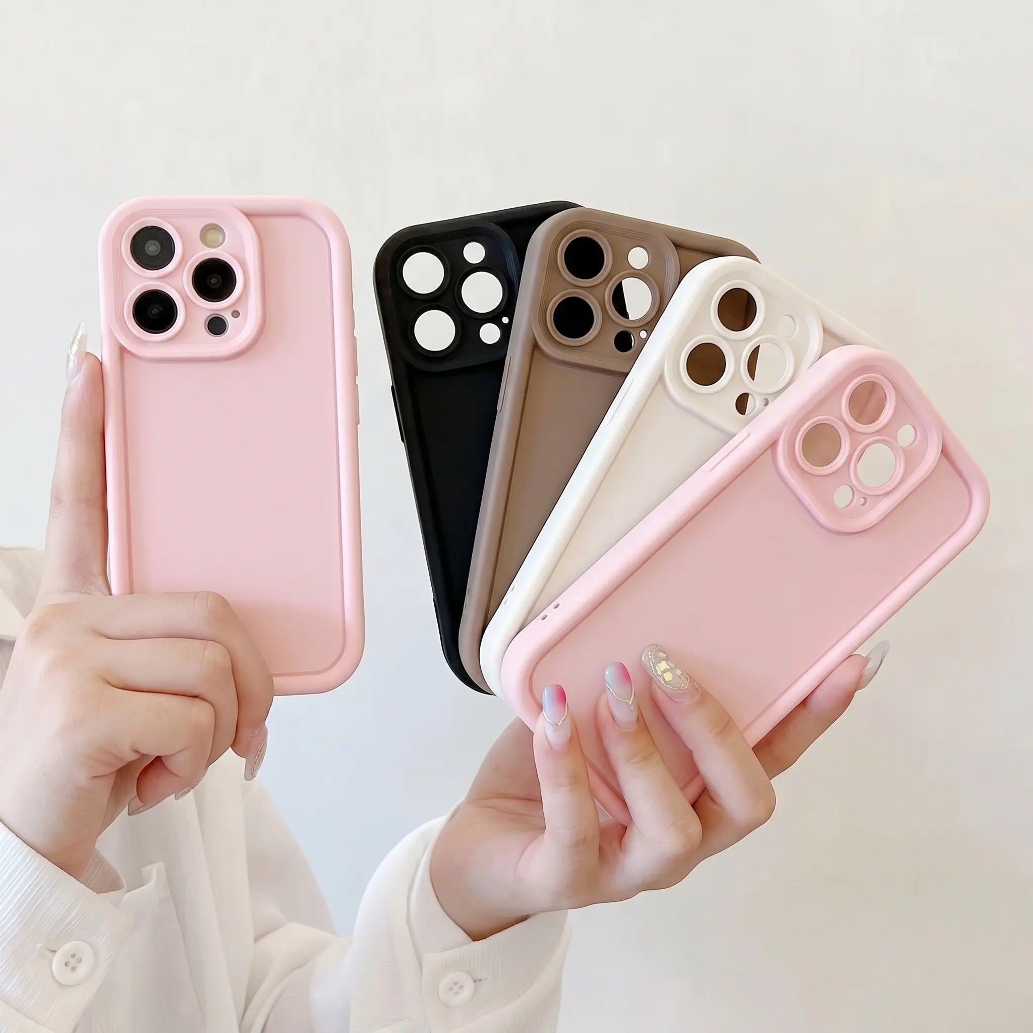 Soft Silicone TPU Protective Casing, Shockproof Slim Cover with Full Camera Protection for iPhone 13-17 Pro Max, Durable Accessory with Multiple Color Options for Outdoor Use & Birthday Gifting