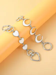 Heart & Moon Design Purse Chain Extender, Novelty Bag Extender Chain, Purse Strap Extenders for Women & Girls, Bag Charm Accessories