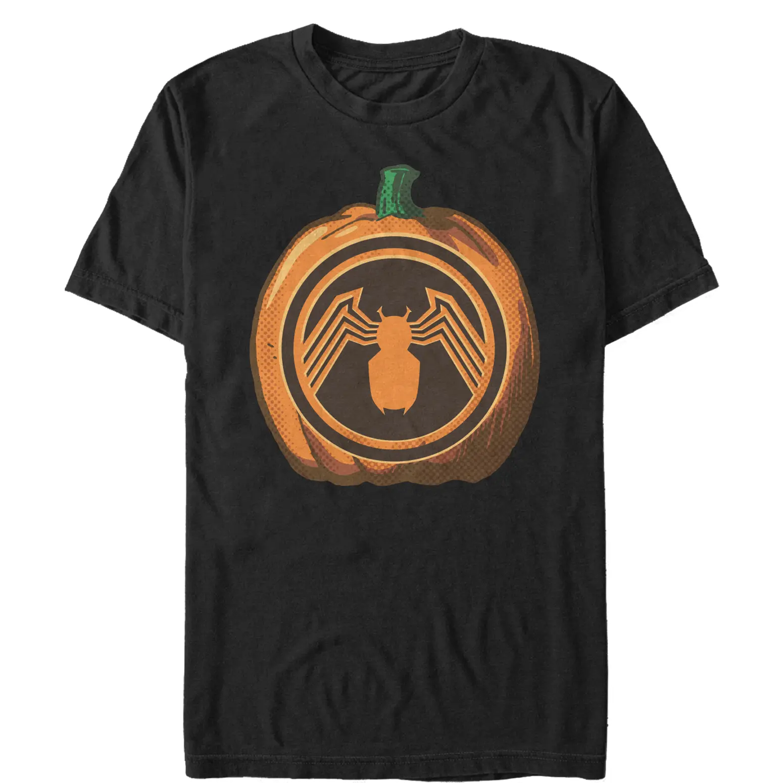 Men's Marvel Halloween Venom Logo Pumpkin T-Shirt
