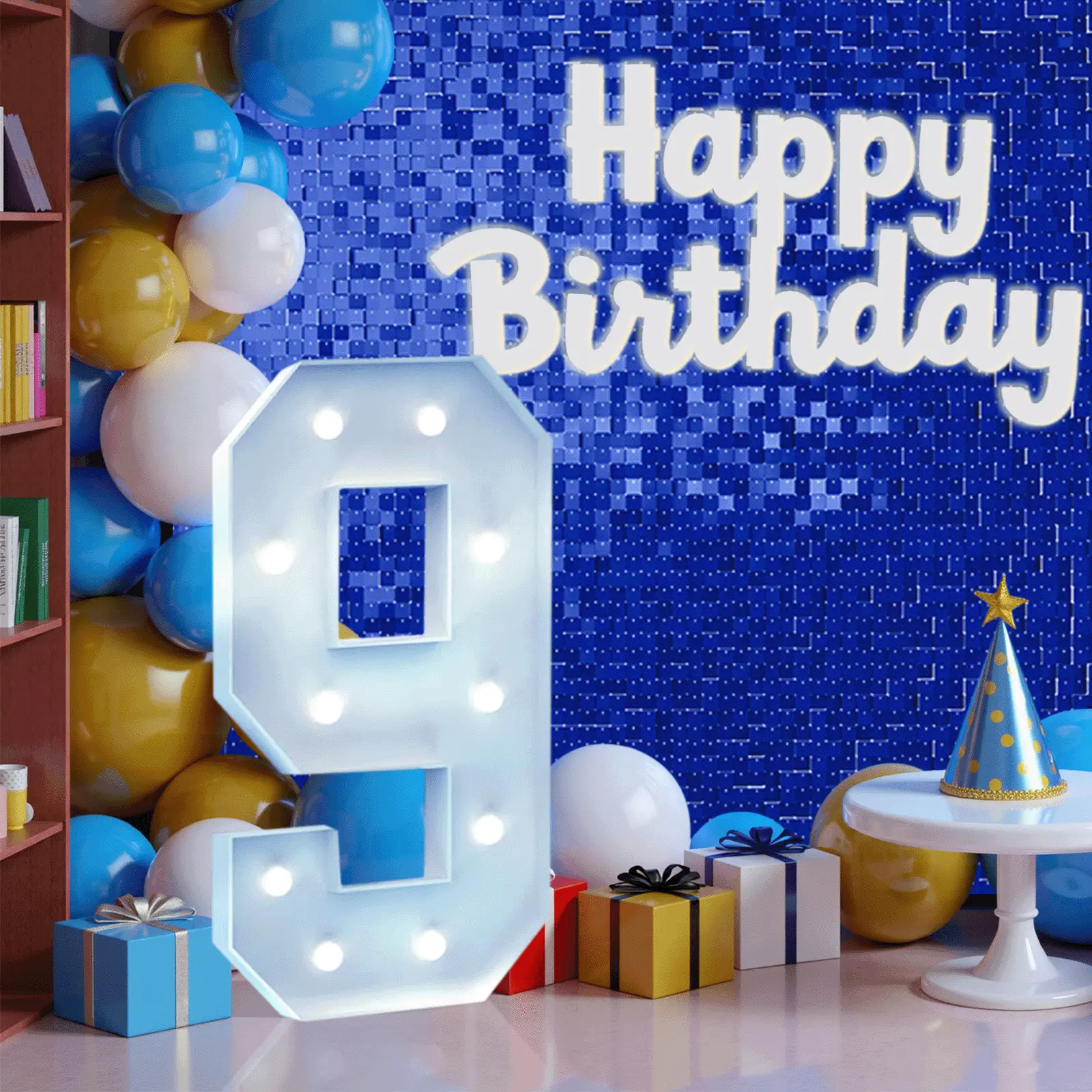 KEQU 4-ft Marquee Numbers, illuminated numbers, used for birthday party decoration, New Year's, Valentine's Day, engagement, graduation decoration, Christmas decorations, wedding supplies. Practical photography props