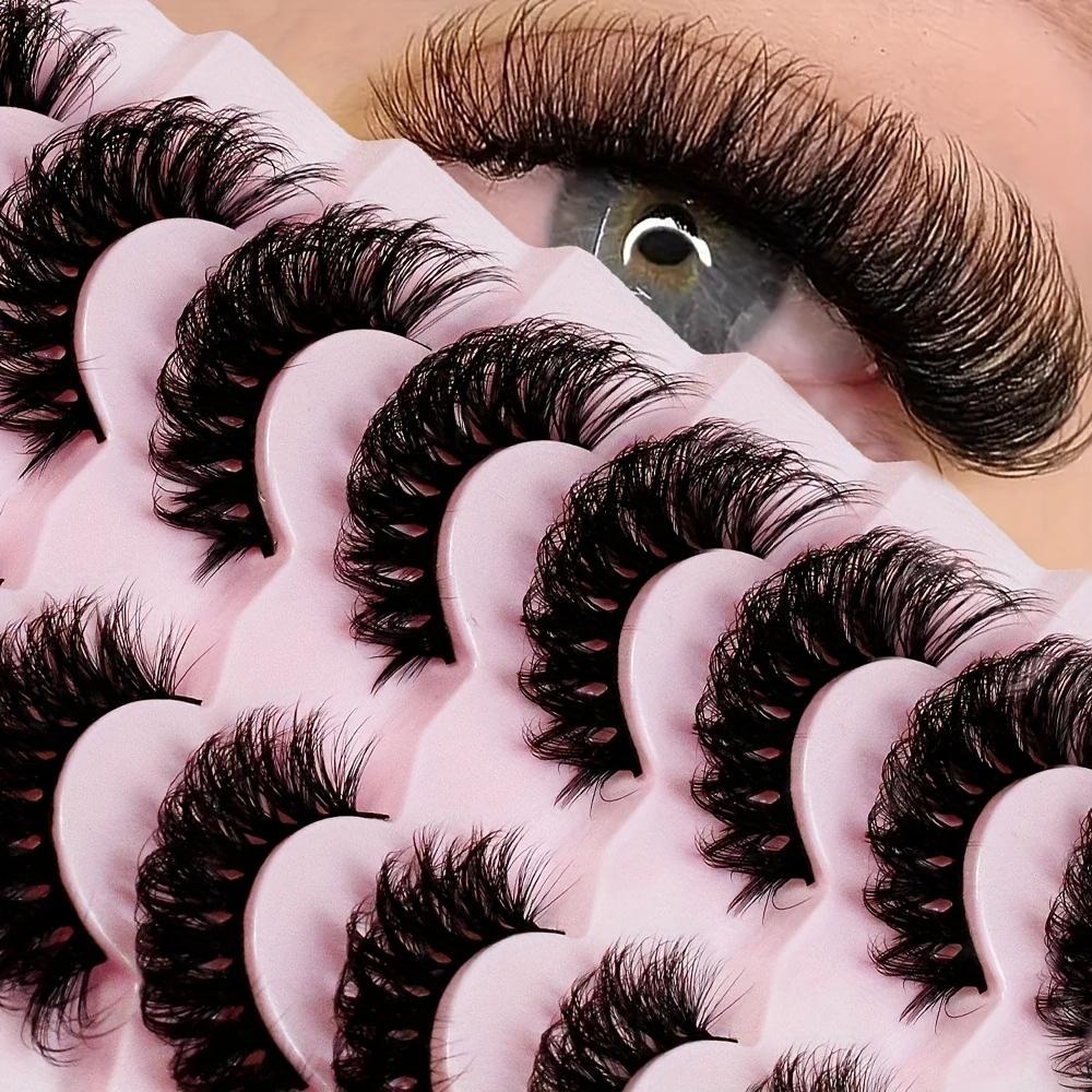 3-Pack Faux Mink Strip Lashes 21 Pairs Soft Lightweight Fluffy Wispy False Eyelashes, Natural To Volume Look, Multipack Lash Set For Daily & Party Makeup