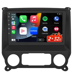 10" Android 13 Car Stereo for Chevy Silverado GMC Sierra 2014-2018 touch screen has Android Auto Wireless Carplay, Bluetooth WIFI supports GPS Navigation(With Bose system, you need to purchase an additional fiber optic box! ! !）