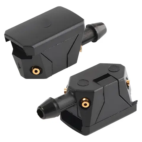 2 PCS Front Windshield Washer Nozzles, 4 Holes Car Windshield Washer Wiper Arm Sprayer, Auto Left Right Windshield Washer Squirter Nozzle Replacement, Universal Vehicle Accessories