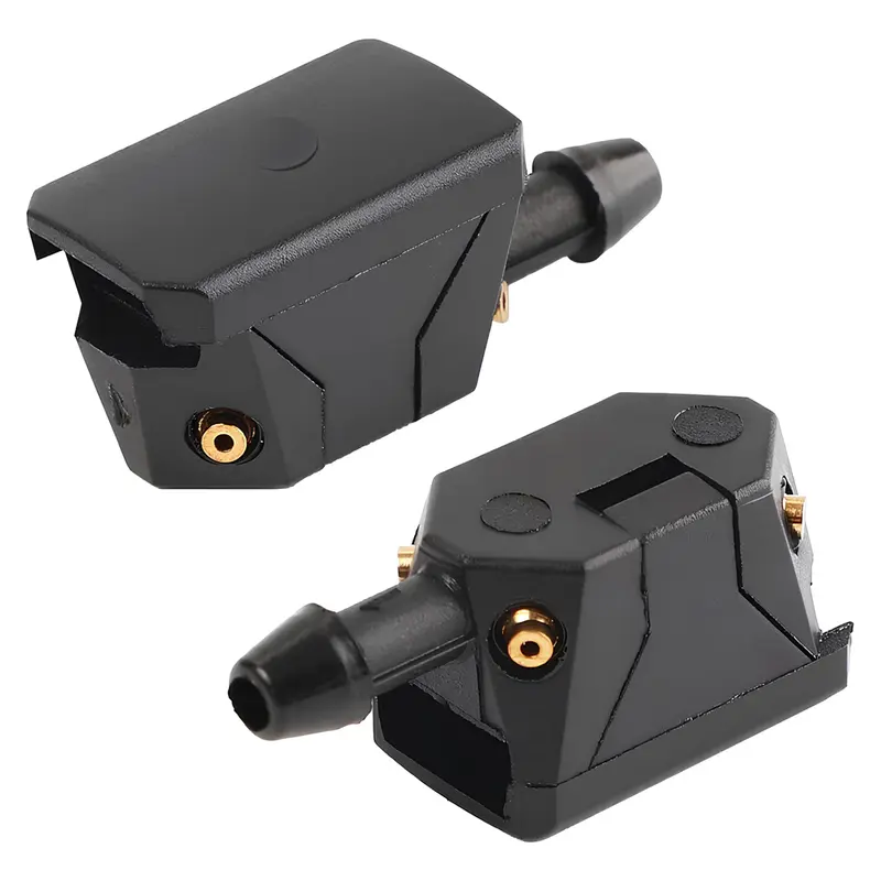 2 PCS Front Windshield Washer Nozzles, 4 Holes Car Windshield Washer Wiper Arm Sprayer, Auto Left Right Windshield Washer Squirter Nozzle Replacement, Universal Vehicle Accessories