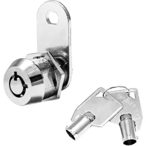 Tubular Cam Lock - 5/8" Cylinder, Chrome Finish, Keyed Alike, for RV, Cabinet, ATM, Vending & Tool Box Lock