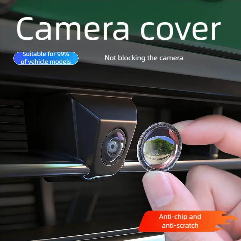 2PCS Car Camera Protective Cover Front Bumper Camera Anti-Scratch Shield Lens Guard PC Protective Cover Kits