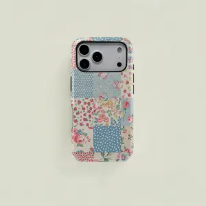 Quilt Patchwork Phone Case |   Protective Vintage cottage Premium Film 2 in 1 Phone Case - Durable, Shock Absorbing and Stylish Protection - Compatible with iPhone 17 16, 15, 14, 13, 12, 11, Plus, Pro, Pro Max, Perfect birthday gift for friends.