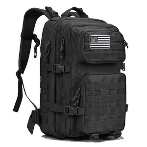 45L Tactical Military Backpack for Men, 3-Day Assault Pack Molle Bug Out Bag, Durable Survival Rucksack for Hiking Daypacks, Gym Bag, Travel, Fishing Rucksackbag