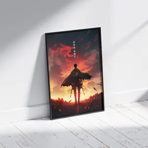 Attack On Titan Anime Poster Unframed, TV Series Art Poster,  Fantasy Anime Wall Decor, Japanese Manga Aesthetic Gift for Anime Fans, Exclusive Design, Anime Room Art