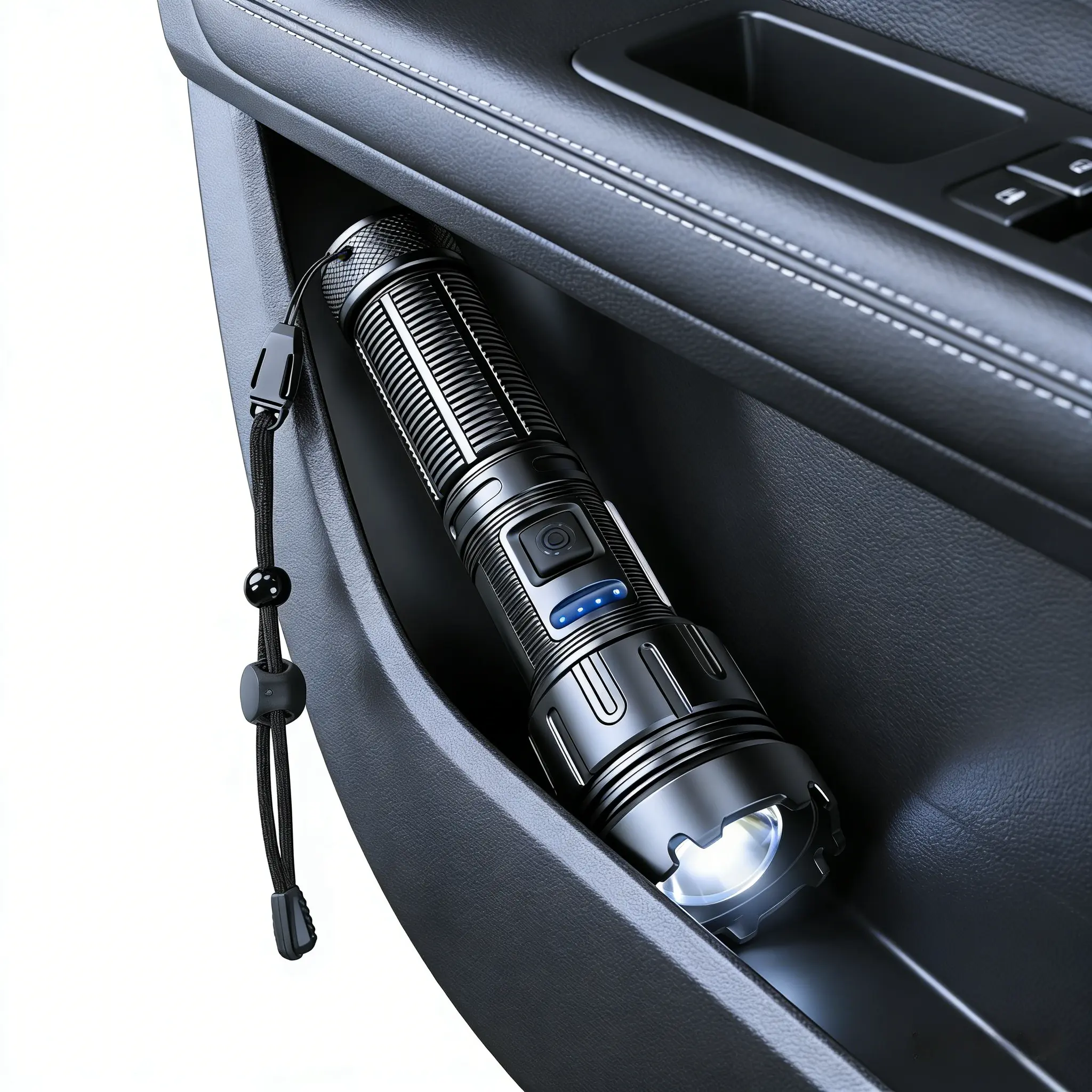 Rechargeable LED Flashlight - USB Rechargeable, High Lumen, Magnetic, Waterproof, Adjustable Handheld Torch for Car, Truck, SUV Roadside Repair & Emergency Safety (Break Window, Hands-Free Function), Adjustable Waterproof Flashlight, Handheld Flash Light,