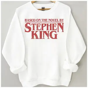 New Stephen King Novel Sweatshirt, Based On The Novel By Shirt, Horror Book Lover Gift, Retro 80s Style Graphic Tee, Bookworm Reading Crewneck, Viral	