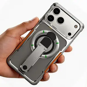 for iPhone 17 Pro Max Drop Triple Protection Phone Case Ultra-Durable Aluminum Alloy Shockproof Premium metal frame, ultra-strong magnetic ring, adjustable kickstand. Perfect for hands-free viewing, editing, and gamin