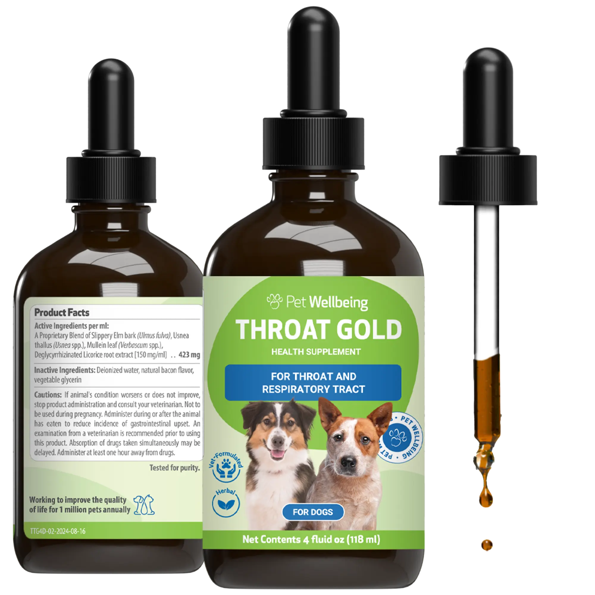 Throat Gold - Soothes Occasional Cough & Throat Discomfort in Dogs