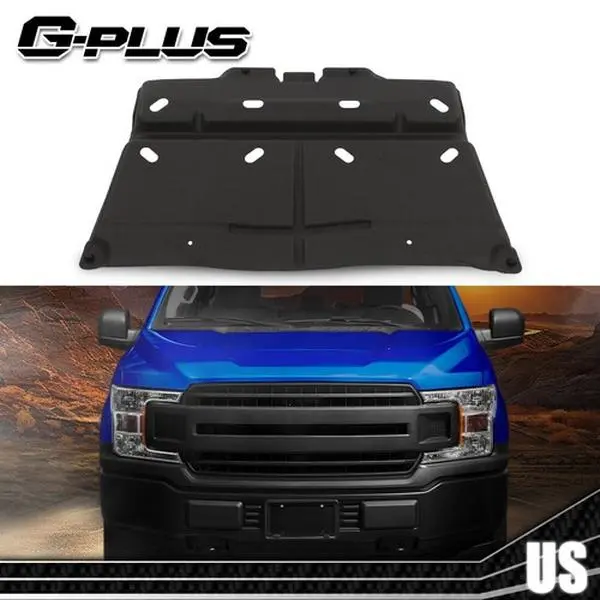 100% Brand New MOTOR GPLUS Plastic Front Lower Splash Shield - Car Protector, Lower Splash Panel Shield for 15-20 Ford F-150 Gas Engine, Part ML3Z-7222-D, Long Service Life, Refreshes Car, Restores Vehicle