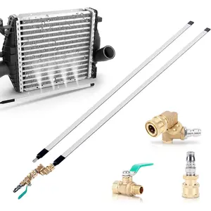 Radiator Wand 39 Inch – 4500PSI Stainless Pressure Washer Radiator Flush Cleaner Tool with 6 Nozzle Fan Spray, Radiator Hose, Flush Kit for Car Truck RV