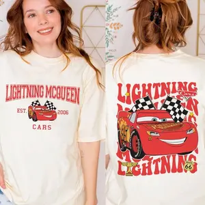 Cars Characters Groups 2 Sided Shirt, Lightning Mc Queen Shirt, Family Vacation Shirt