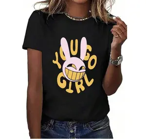 Amazing Digital Circus Jax Funny Graphic Tee | Cartoon Character Print T-Shirt | Casual Short Sleeve Streetwear Top for Men & Women | Trendy Daily Outfit