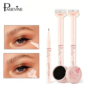 Eyeliner Pen + Lower Lash Stamp 2-in-1 Set, Quick-Dry Waterproof Liquid Formula for All-Day Smudge-Proof Wear, Easy Beginner-Friendly Tool for Natural Fake Lashes Effect, Ideal for Daily Makeup & Travel Use