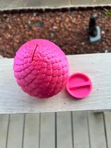 5” Dragon Egg Piggy Bank | Fantasy Coin Bank with Lid | Scaled Design Decor