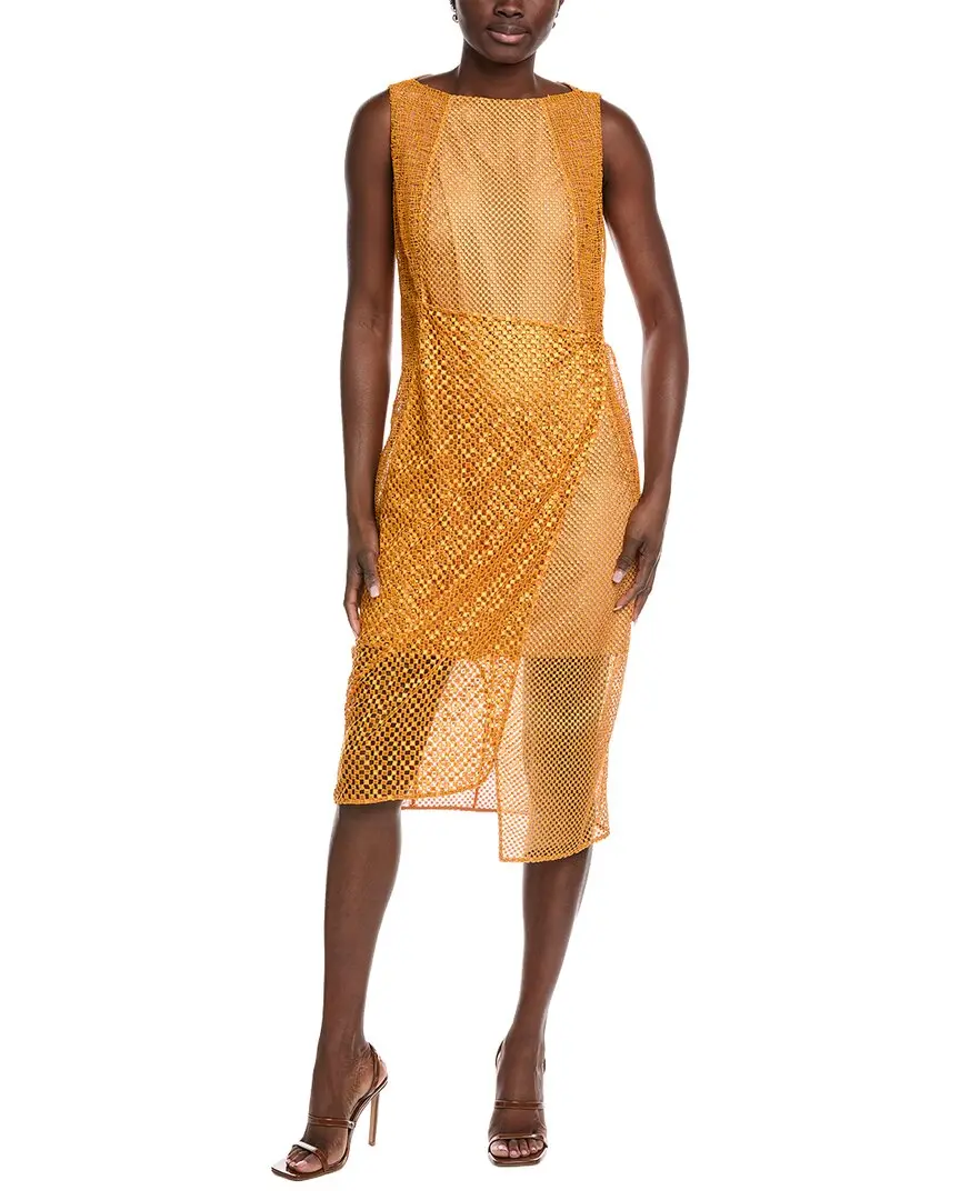 Akris Sleeveless Lace Silk-Lined Midi Dress