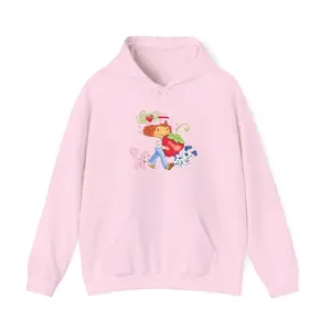 Strawberry Shortcake Graphic Hoodie – Unisex Pullover Sweatshirt, Cute Casual Style