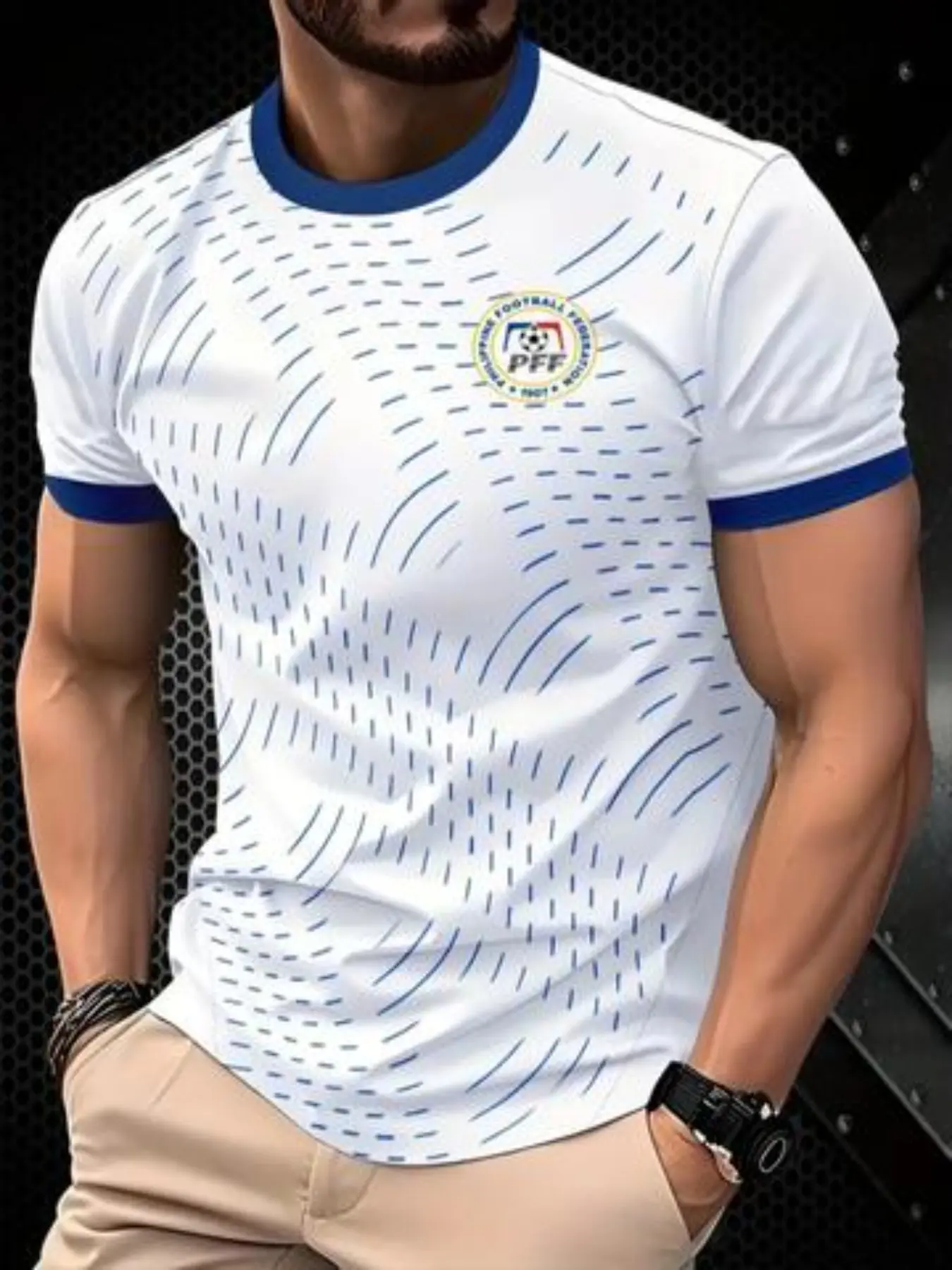 Philippines Men's Football Jersey, Soccer Jersey & National Team Round Neck Comfortable Sport Shirt, Sports Top, Training Clothes, Suitable for Matches, Training, Casual Wear, Fan Gift