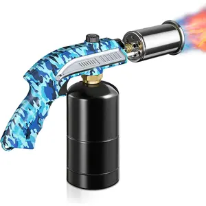 Propane Gun for Weed Burner, Thrower Blow Gun with Safety Lock, Flamethrower Charcoal Starter for Grill (Tank not include)