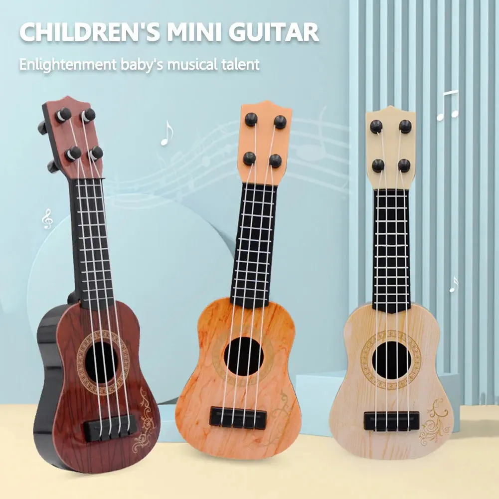 Mini Soprano Ukulele 4 Strings Beginners Learning Guitar Musical Instruments Early Education Toys Stringed Instruments