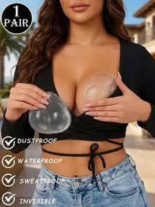 1 Pair Transparent Silicone Push-up Pads, Reusable Soft Breast Cups, Waterproof Bra Pads for Bras, Swimwear and Bikinis Designed to Lift and Enhance Bust, Made of Washable Silicone Material, Bra Accessories for Evening Gowns and Party Outfits
