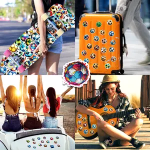 50pcs Various Football Stickers, New Cross-Border World Cup Cartoon Football Graffiti Stickers, Sports Decorations