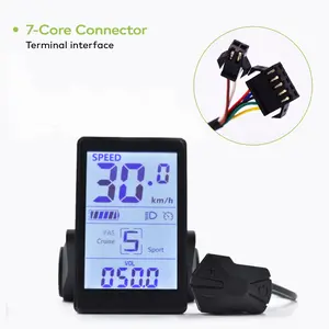 M6h Sm7pin Bicycle LCD Display Instrument for Uart 2 Protocol, Waterproof Electric Bike Controller, USB LCD Panel for Mountain Bikes