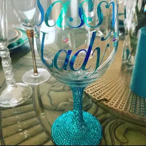 Rhinestone Wine Glass Stem