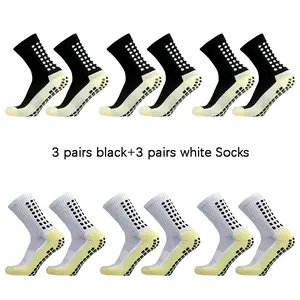 Lpxpass Athletic Grip Socks 3/6/10 Pairs Breathable Cushioned Non-Slip Silicone for Soccer Football Rugby Men Women Training Running Workout
