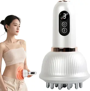Handheld Electric Massager - 5-Speed, Acupressure, 4-Head, Multi-Target, Palm-Graspable Massage Device for Office Workers, Muscle Relaxation, Menstrual Cycle Support, Home Care Digestive Health Benefits, 5-Speed Massage Devices, Acupressure Massage Device