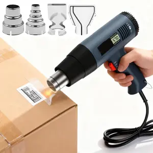 Heat Gun, 2500W Heavy Duty Hot Air Gun Kit Dual-temperature Setting 140℉-1112°F(60°C~600°C) , Hot Heat Gun with Overheat Protection, 4 Nozzles Included, for Shrinking PVC, Stripping Paint, Crafts